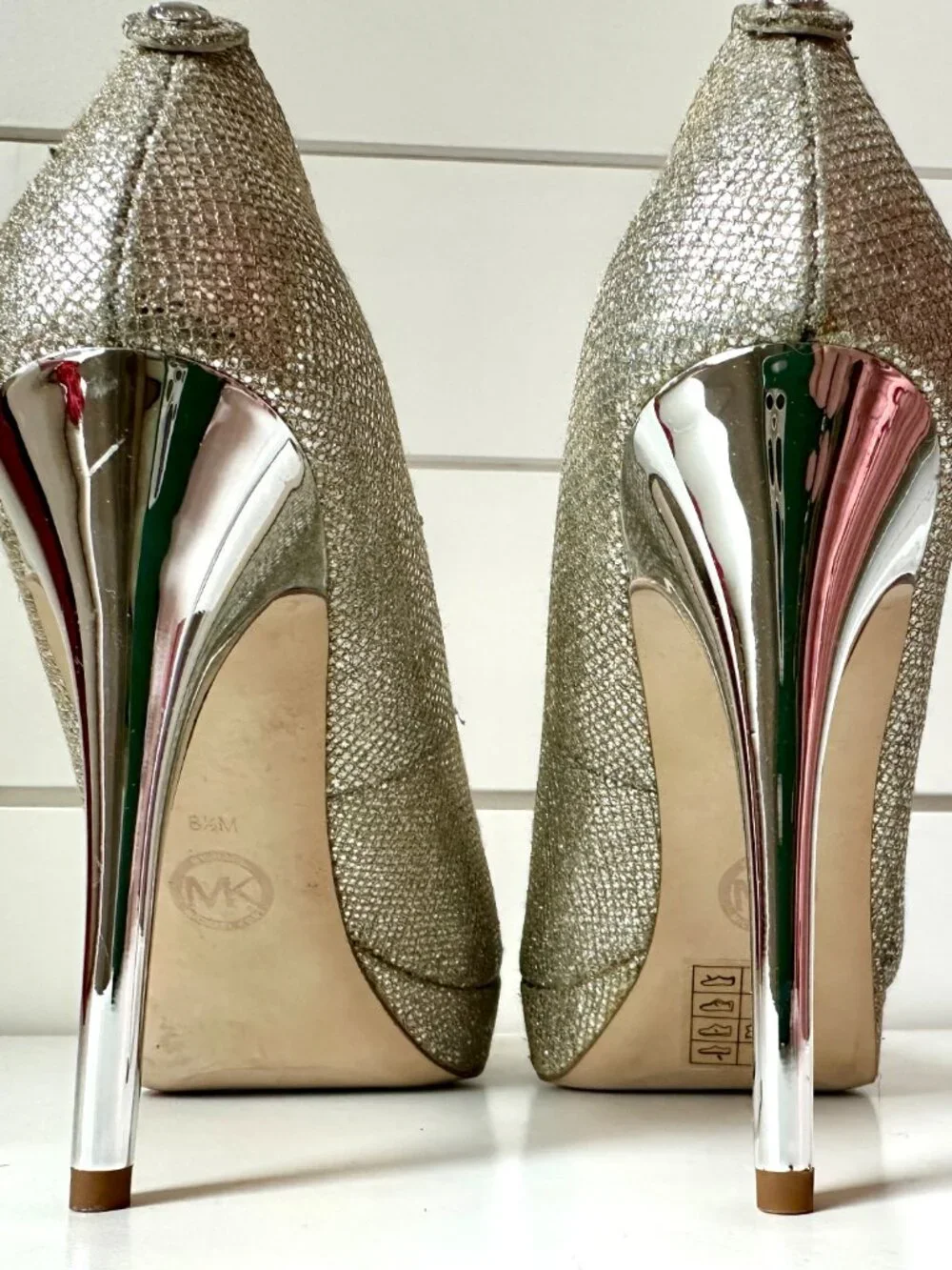 Michael Kors Silver Platform High Heels